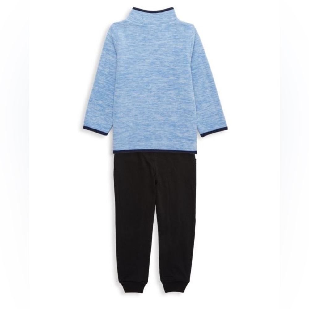 NWT Timberland 12M 2 pc. Quarter Zip Sweatshirt & Joggers Set Blue & Black - Picture 3 of 8